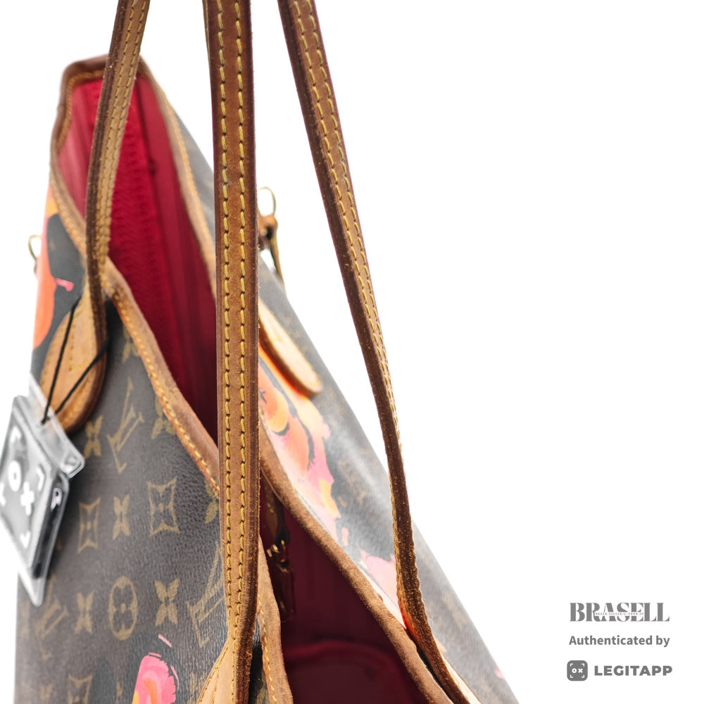 LOUIS VUITTON Neverfull MM Monogram Rose Canvas Tote Bag 【ImportFeeFREE】