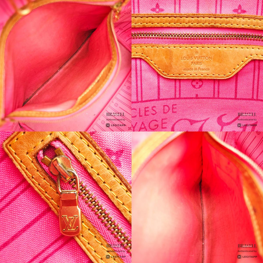 LOUIS VUITTON Neverfull MM Monogram Rose Canvas Tote Bag 【ImportFeeFREE】