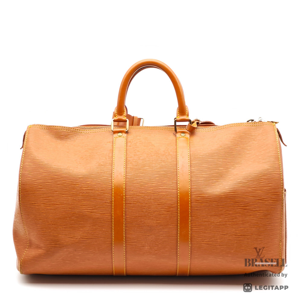 LOUIS VUITTON Keepall 45 Epi Leather Brown Boston Bag M42978 【ImportFeeFREE】