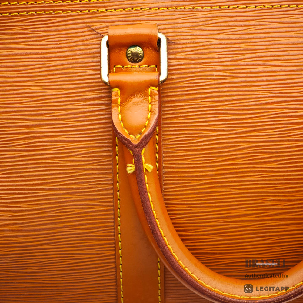 LOUIS VUITTON Keepall 45 Epi Leather Brown Boston Bag M42978 【ImportFeeFREE】