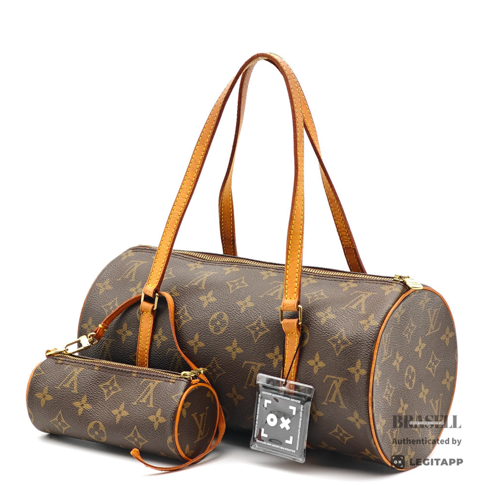 LOUIS VUITTON Papillon30 Monogram Canvas Brown Tote Bag M51385 【ImportFeeFREE】