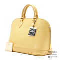 LOUIS VUITTON Alma Epi Leather Yellow Hand Bag M5214A 【ImportFeeFREE】