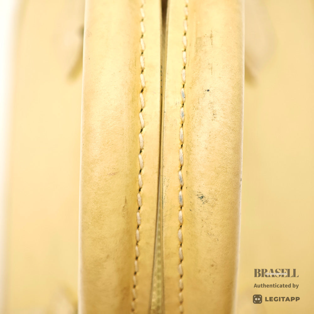 LOUIS VUITTON Alma Epi Leather Yellow Hand Bag M5214A 【ImportFeeFREE】