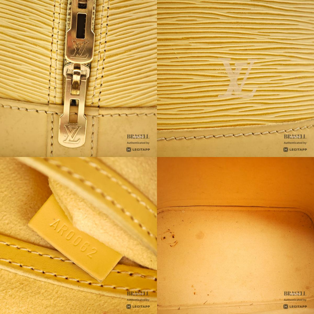LOUIS VUITTON Alma Epi Leather Yellow Hand Bag M5214A 【ImportFeeFREE】