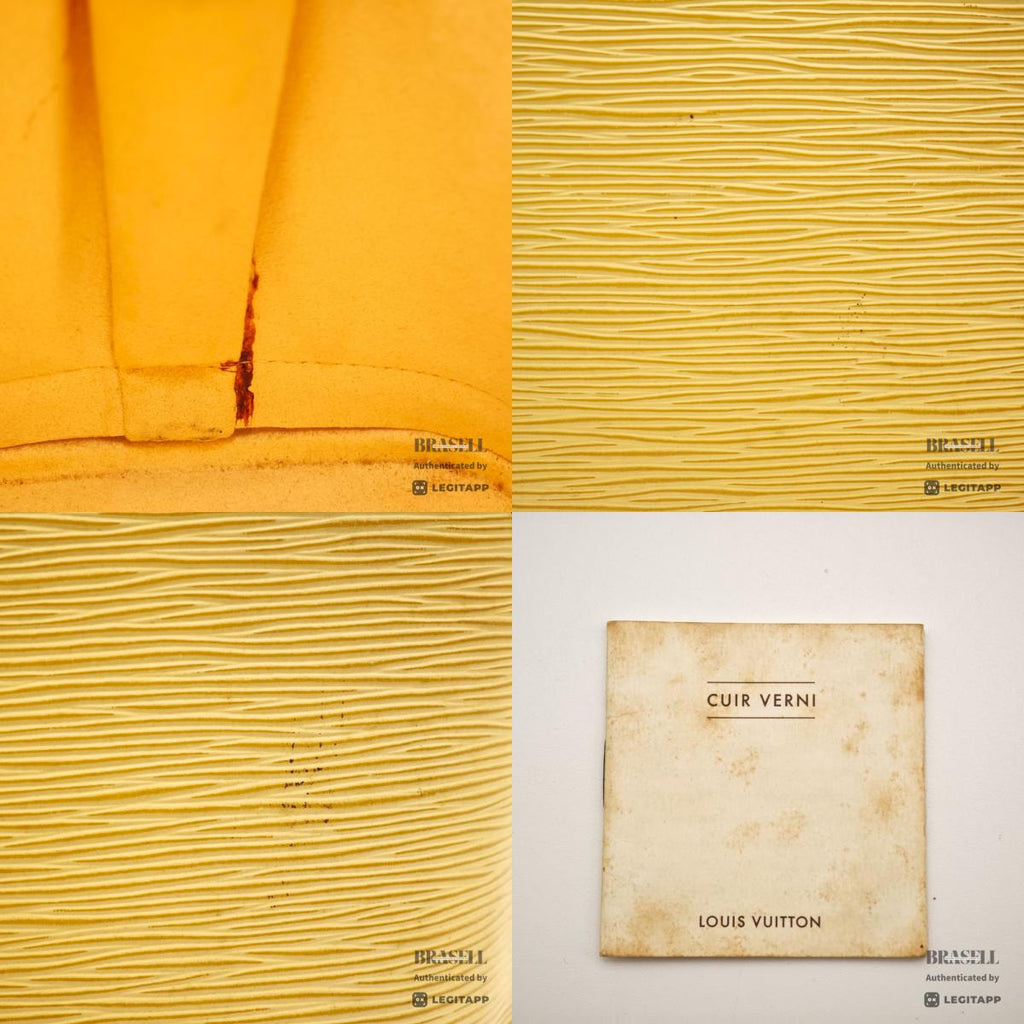 LOUIS VUITTON Alma Epi Leather Yellow Hand Bag M5214A 【ImportFeeFREE】