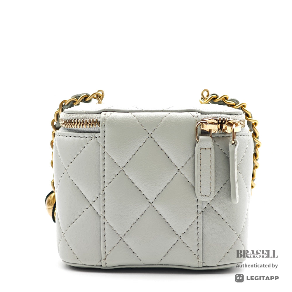 CHANEL Small Vanity Case Matelasse Lambskin Chain Shoulder Bag【ImportFeeFREE】