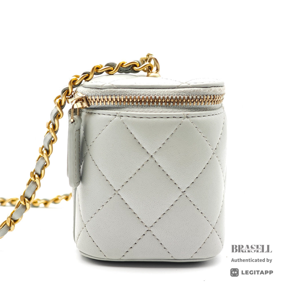 CHANEL Small Vanity Case Matelasse Lambskin Chain Shoulder Bag【ImportFeeFREE】