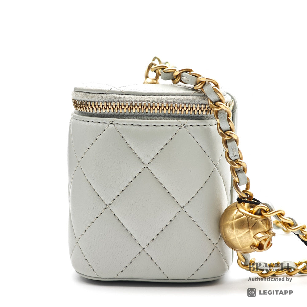 CHANEL Small Vanity Case Matelasse Lambskin Chain Shoulder Bag【ImportFeeFREE】