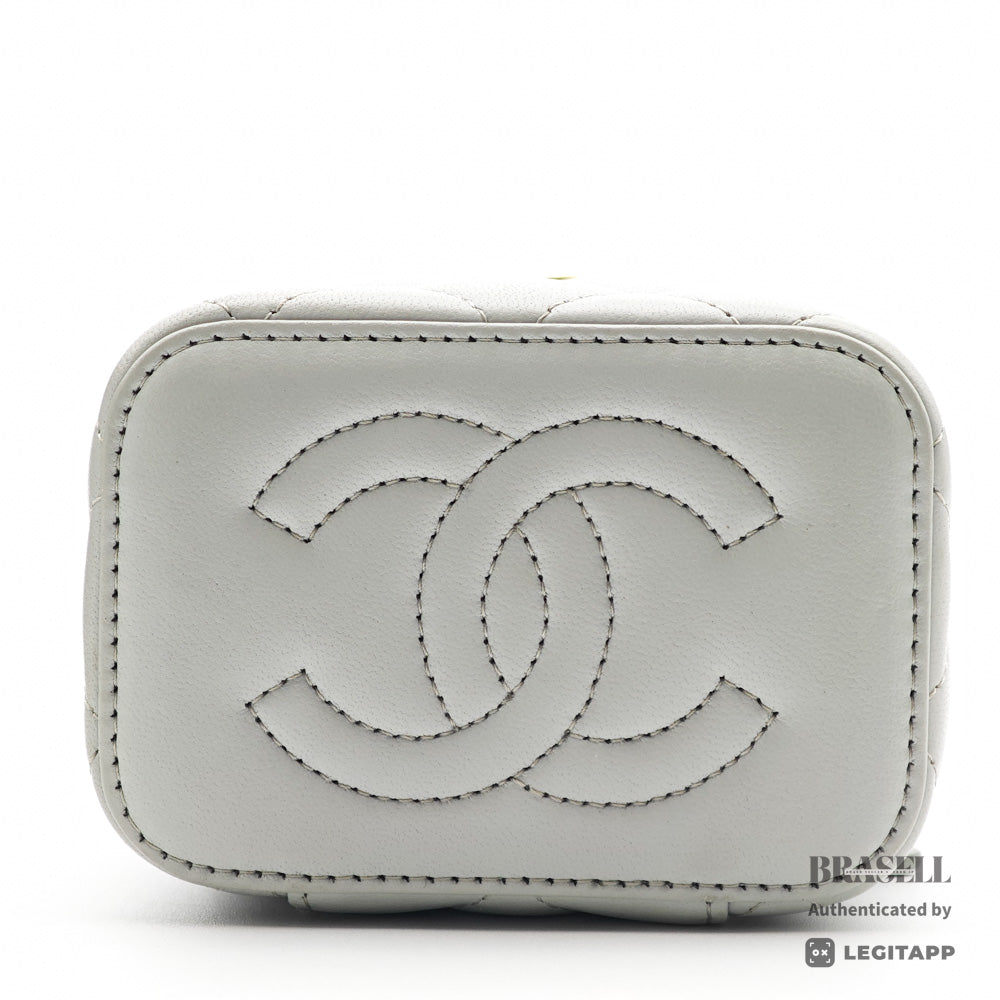 CHANEL Small Vanity Case Matelasse Lambskin Chain Shoulder Bag【ImportFeeFREE】