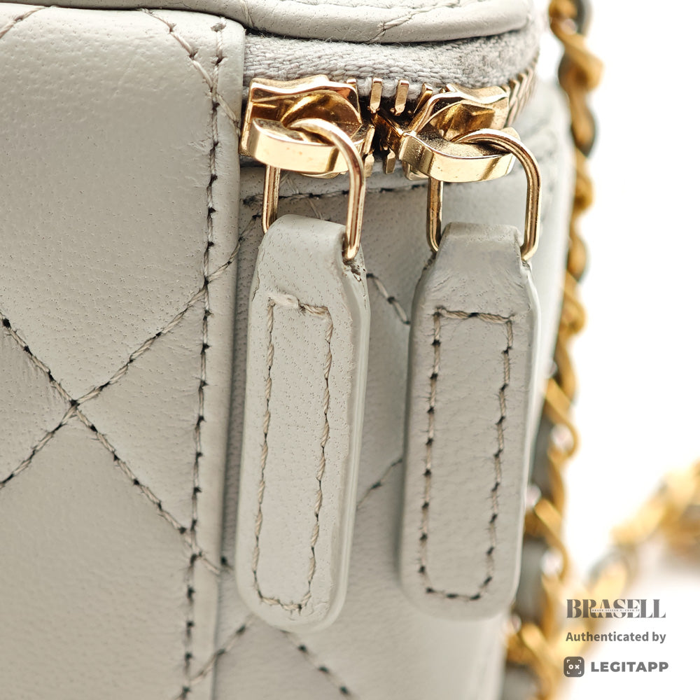 CHANEL Small Vanity Case Matelasse Lambskin Chain Shoulder Bag【ImportFeeFREE】