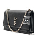 SAINT LAURENT Sunset Leather YSL Logo Chain Shoulder Bag 【ImportFeeFREE】