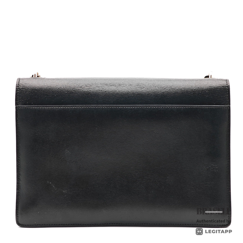 SAINT LAURENT Sunset Leather YSL Logo Chain Shoulder Bag 【ImportFeeFREE】