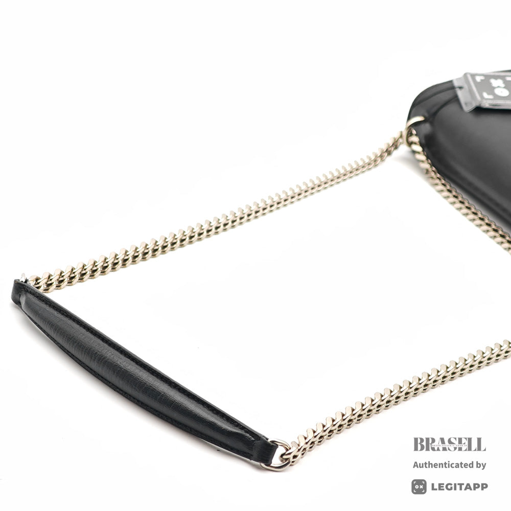 SAINT LAURENT Sunset Leather YSL Logo Chain Shoulder Bag 【ImportFeeFREE】