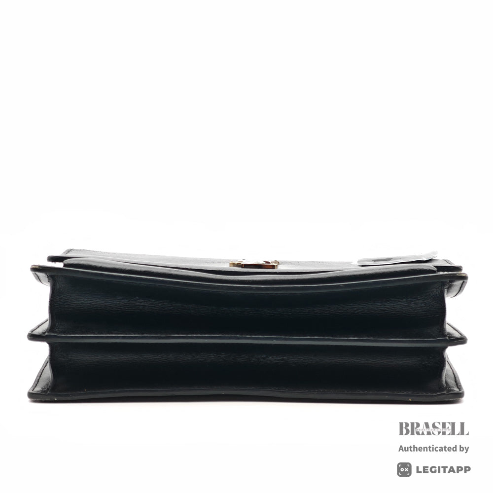 SAINT LAURENT Sunset Leather YSL Logo Chain Shoulder Bag 【ImportFeeFREE】