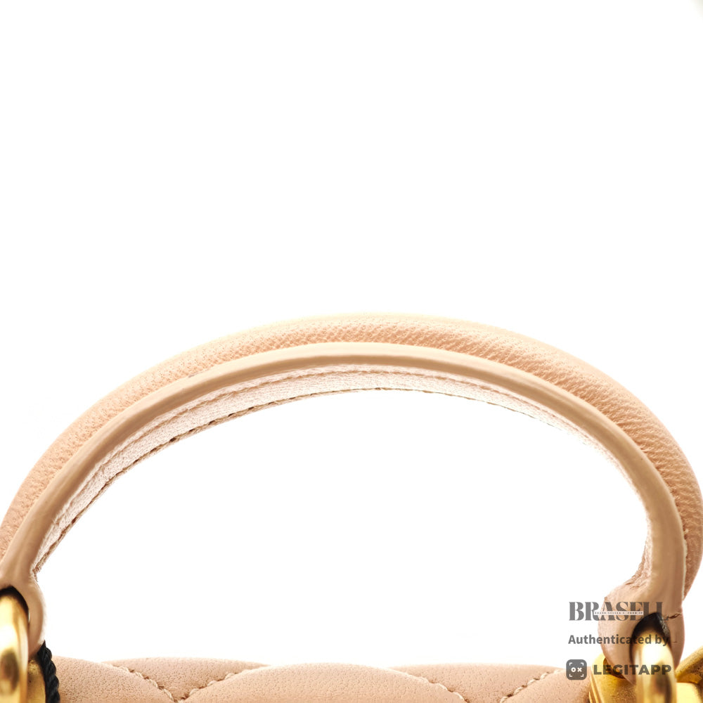 CHANEL Mini Matelasse Lambskin Leather Chain Shoulder Bag 【ImportFeeFREE】