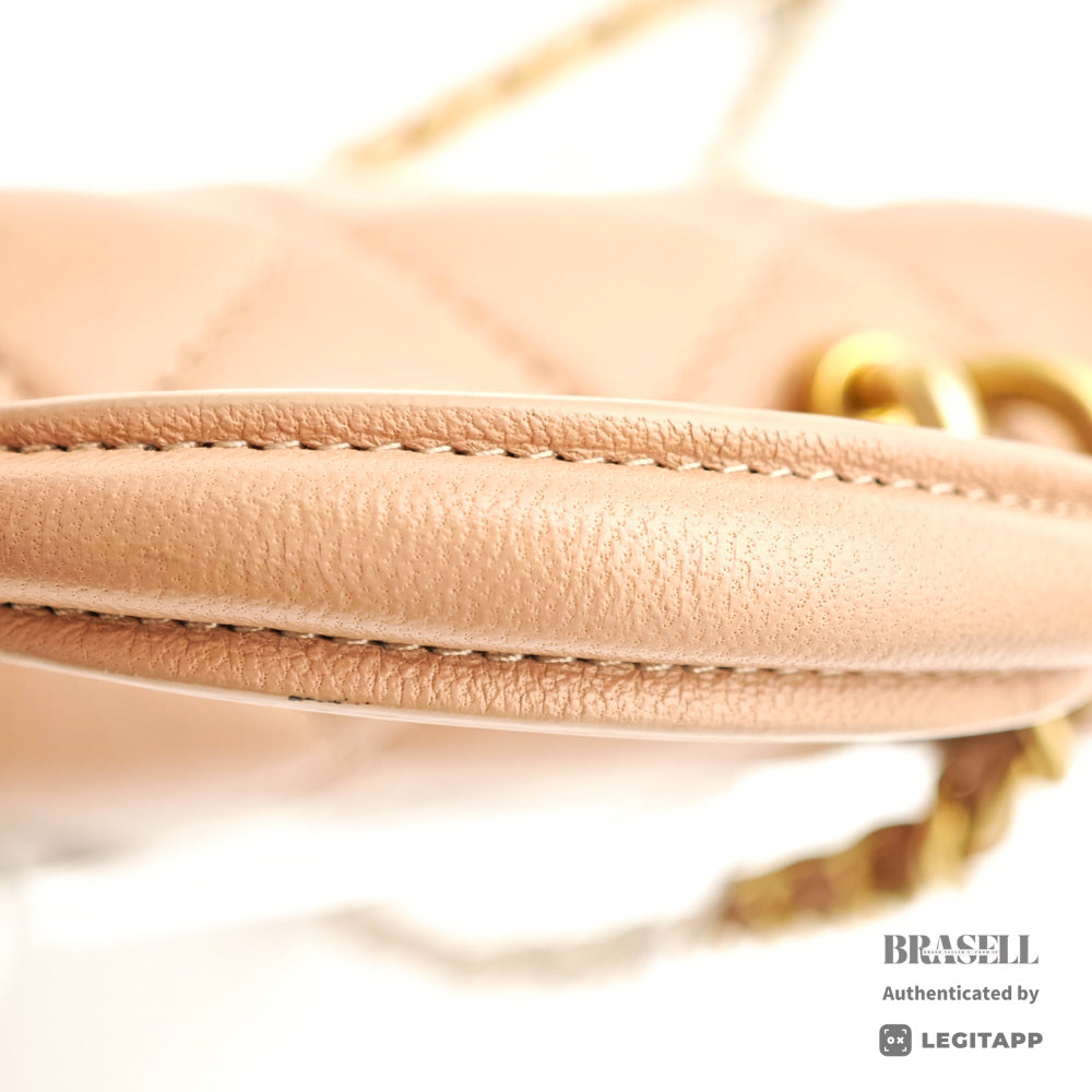 CHANEL Mini Matelasse Lambskin Leather Chain Shoulder Bag 【ImportFeeFREE】
