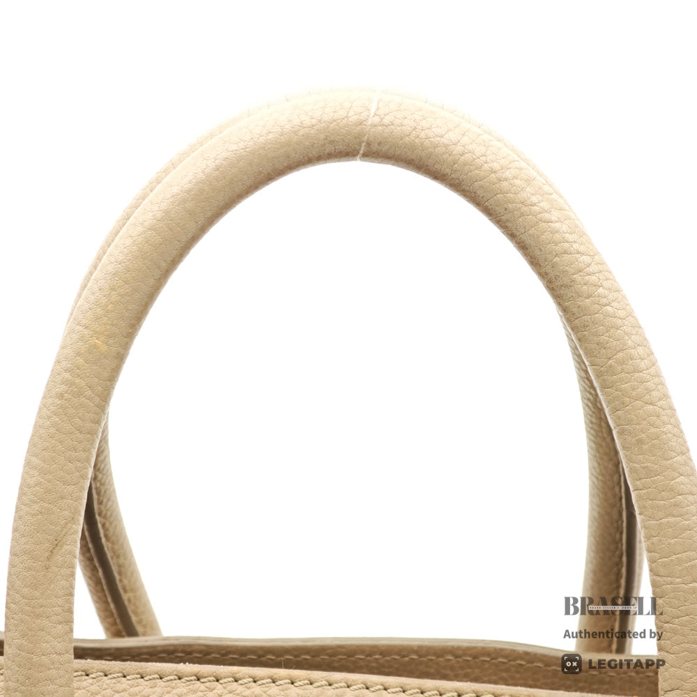 CELINE Luggage Micro Shopper Leather Tote Bag 【ImportFeeFREE】