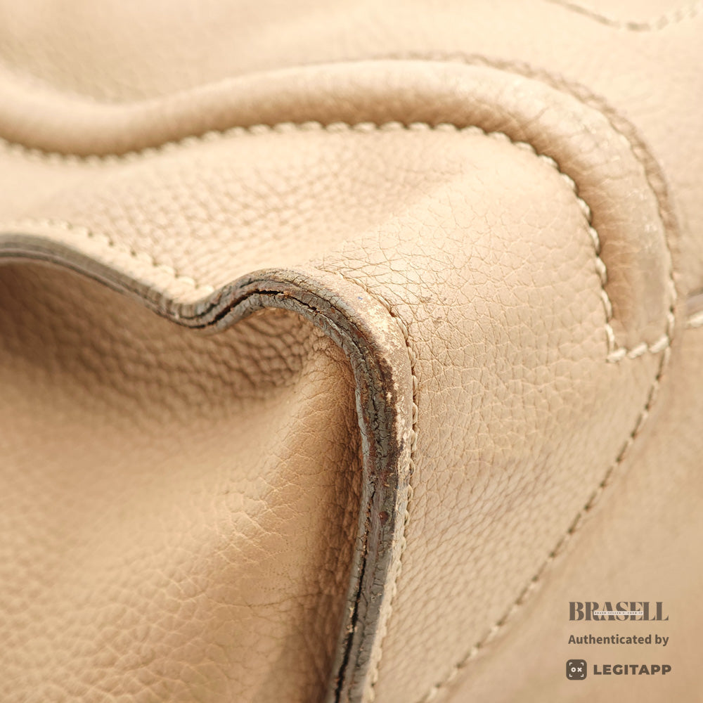 CELINE Luggage Micro Shopper Leather Tote Bag 【ImportFeeFREE】