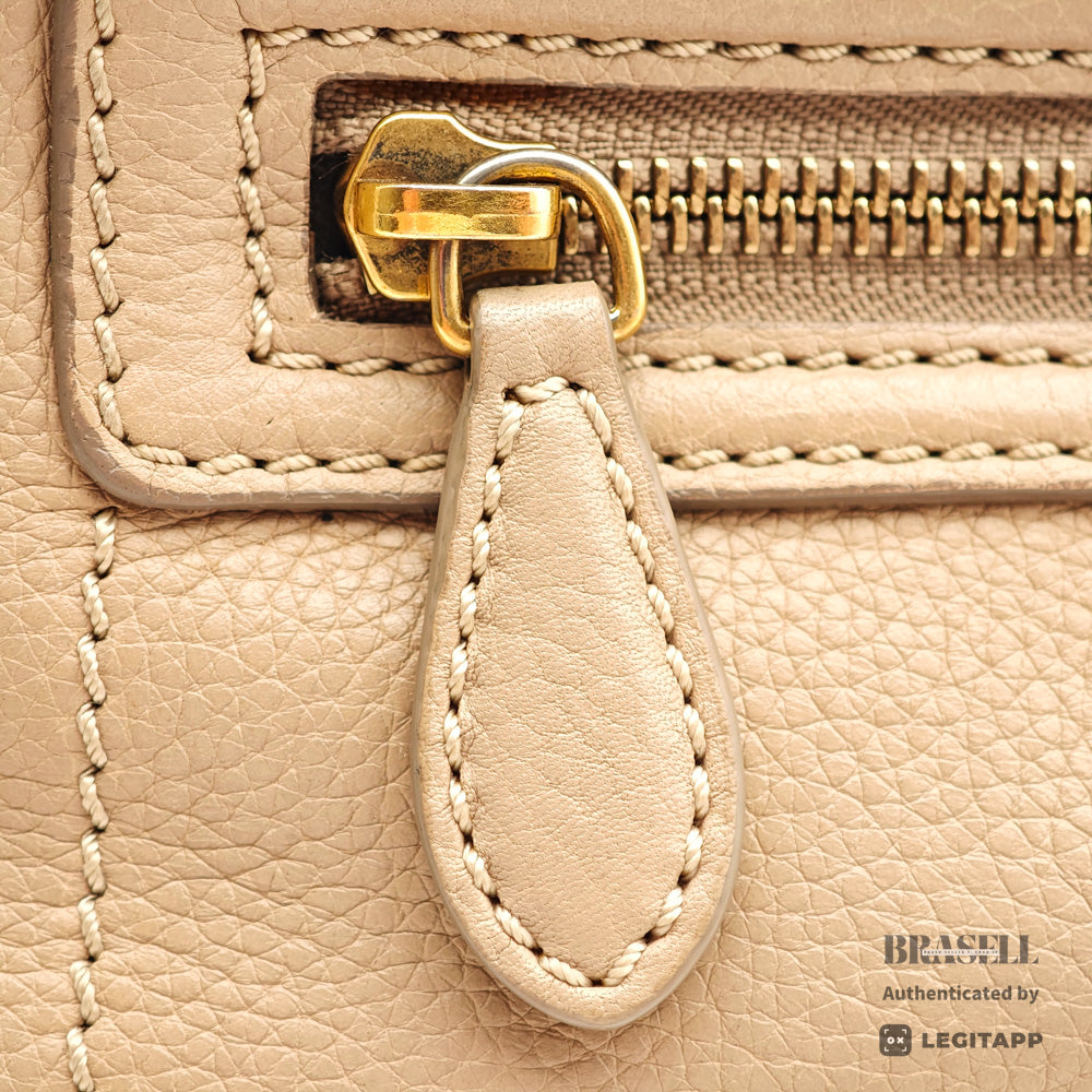 CELINE Luggage Micro Shopper Leather Tote Bag 【ImportFeeFREE】