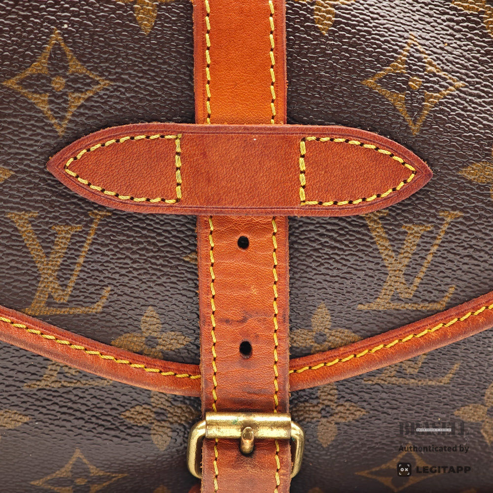 LOUIS VUITTON Saumur 30 Monogram Canvas Brown Shoulder Bag 【ImportFeeFREE】