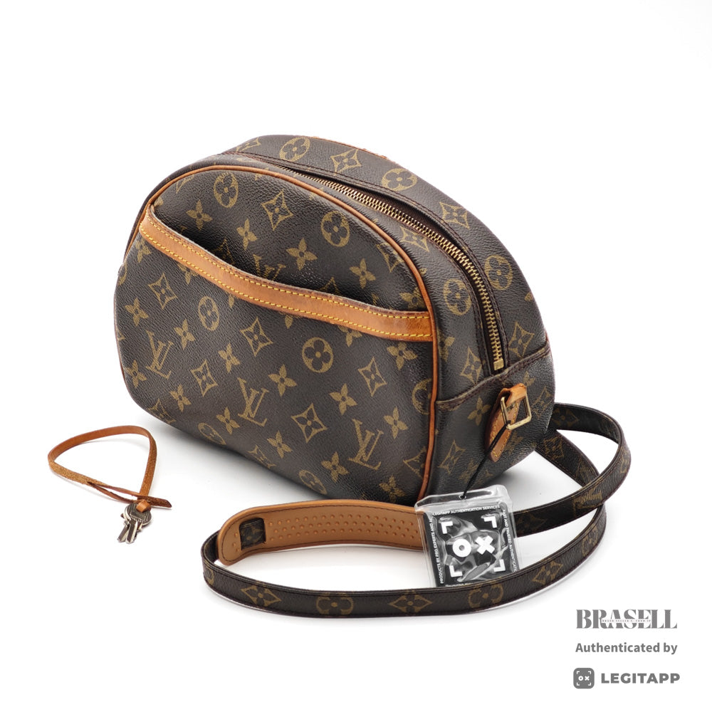 LOUIS VUITTON Blois Monogram Canvas Brown Shoulder Bag M51221 【ImportFeeFREE】