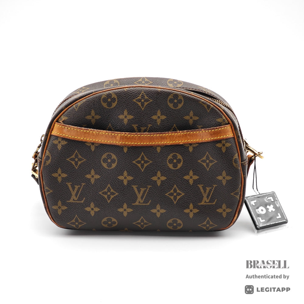 LOUIS VUITTON Blois Monogram Canvas Brown Shoulder Bag M51221 【ImportFeeFREE】
