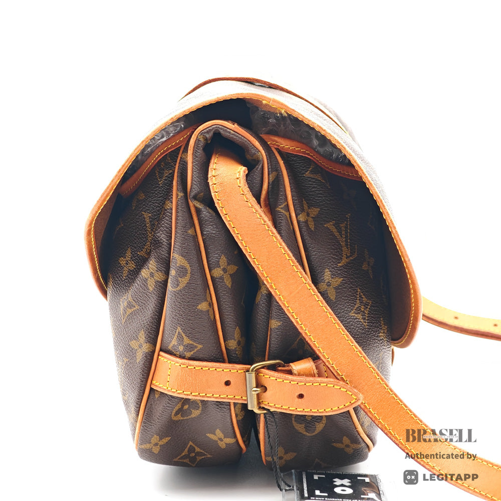 LOUIS VUITTON Saumur 30 Monogram Canvas Brown Shoulder Bag 【ImportFeeFREE】