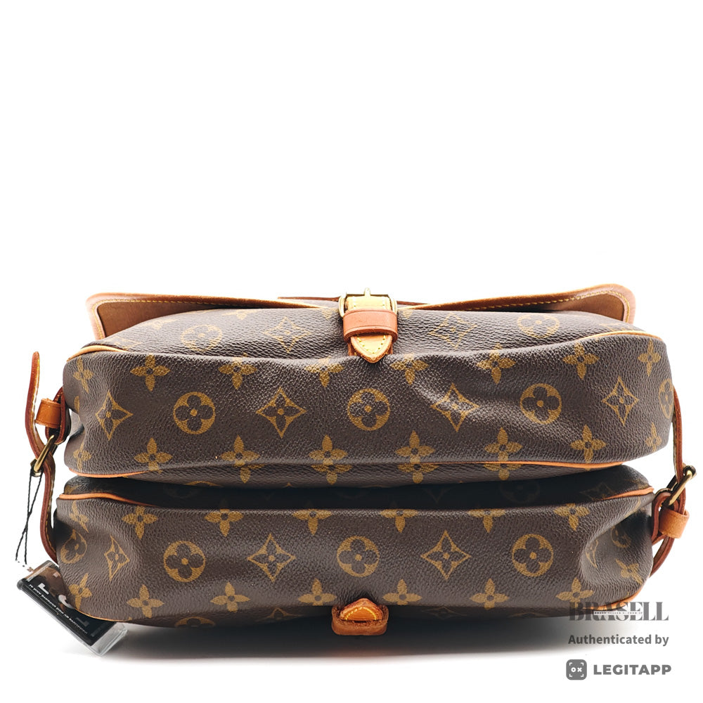 LOUIS VUITTON Saumur 30 Monogram Canvas Brown Shoulder Bag 【ImportFeeFREE】