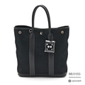 HERMES Garden File PM Toile Canvas Black Shoulder Bag 【ImportFeeFREE】