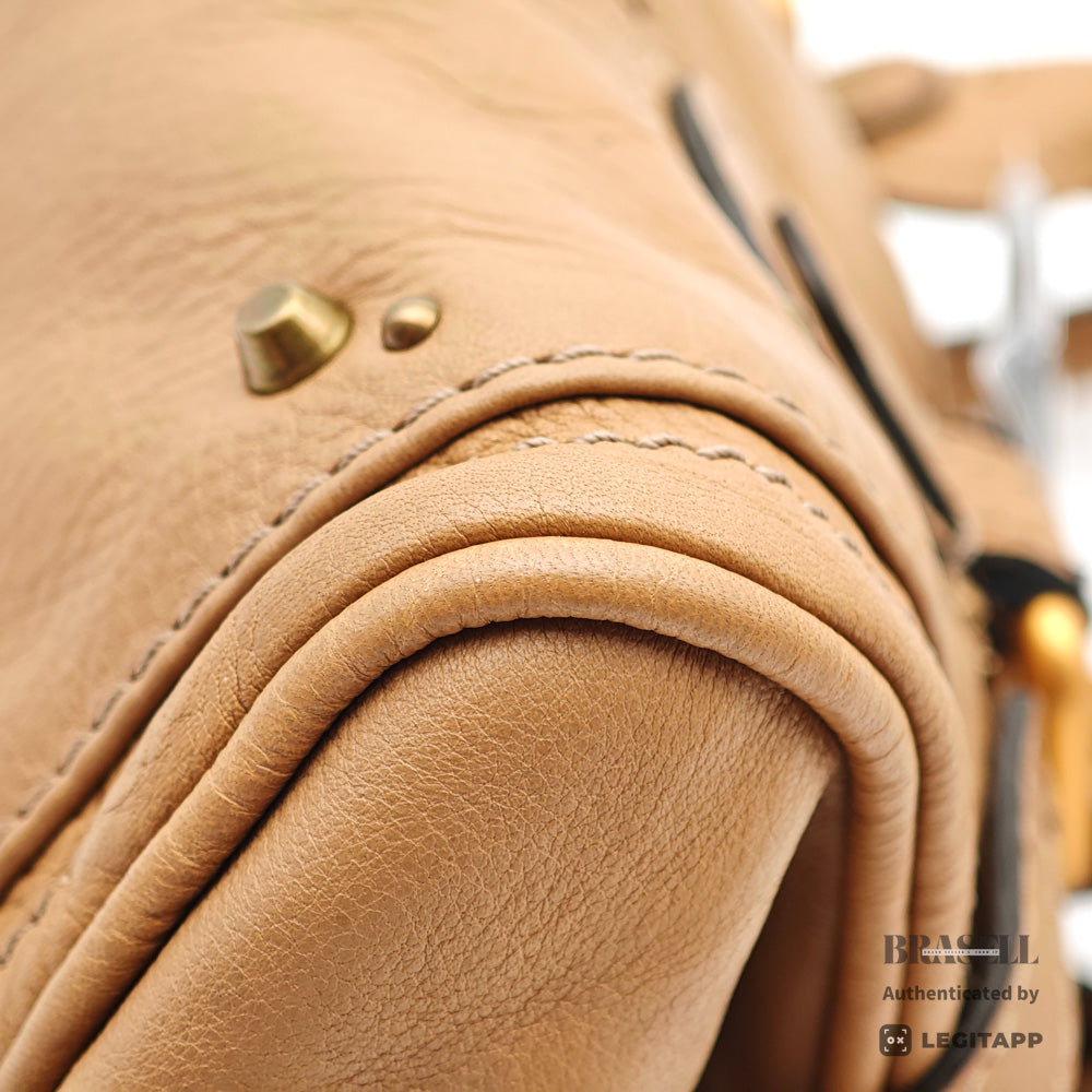 Chloé Mini Paddington Beige Leather Handbag Hardware【ImportFeeFREE】