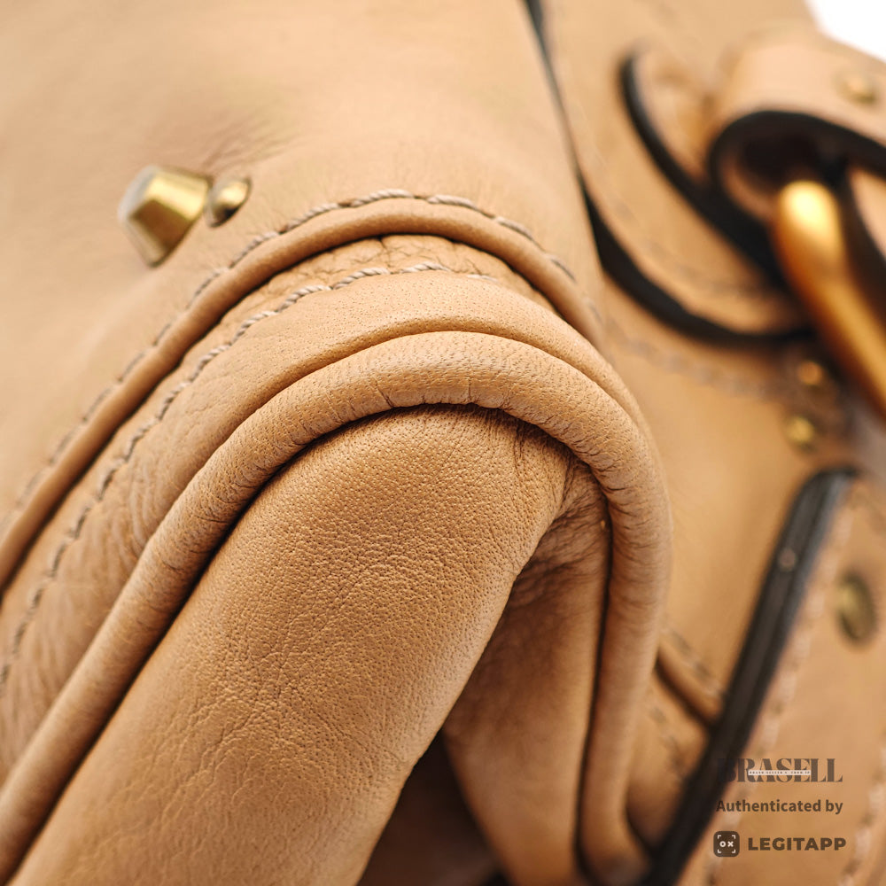 Chloé Mini Paddington Beige Leather Handbag Hardware【ImportFeeFREE】