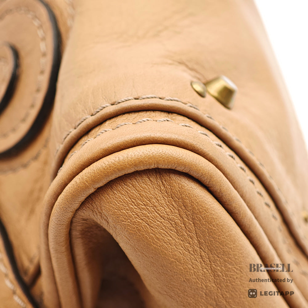 Chloé Mini Paddington Beige Leather Handbag Hardware【ImportFeeFREE】