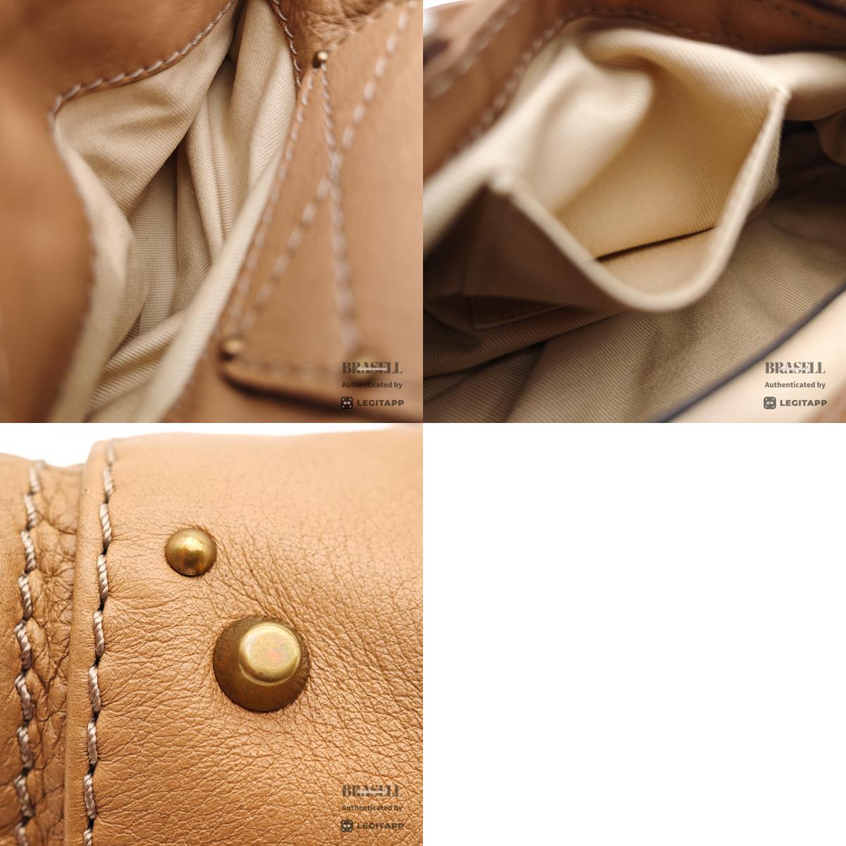 Chloé Mini Paddington Beige Leather Handbag Hardware【ImportFeeFREE】