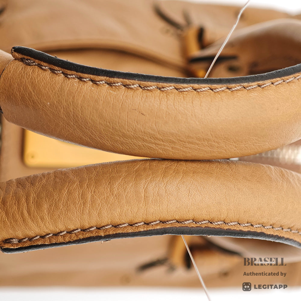 Chloé Mini Paddington Beige Leather Handbag Hardware【ImportFeeFREE】