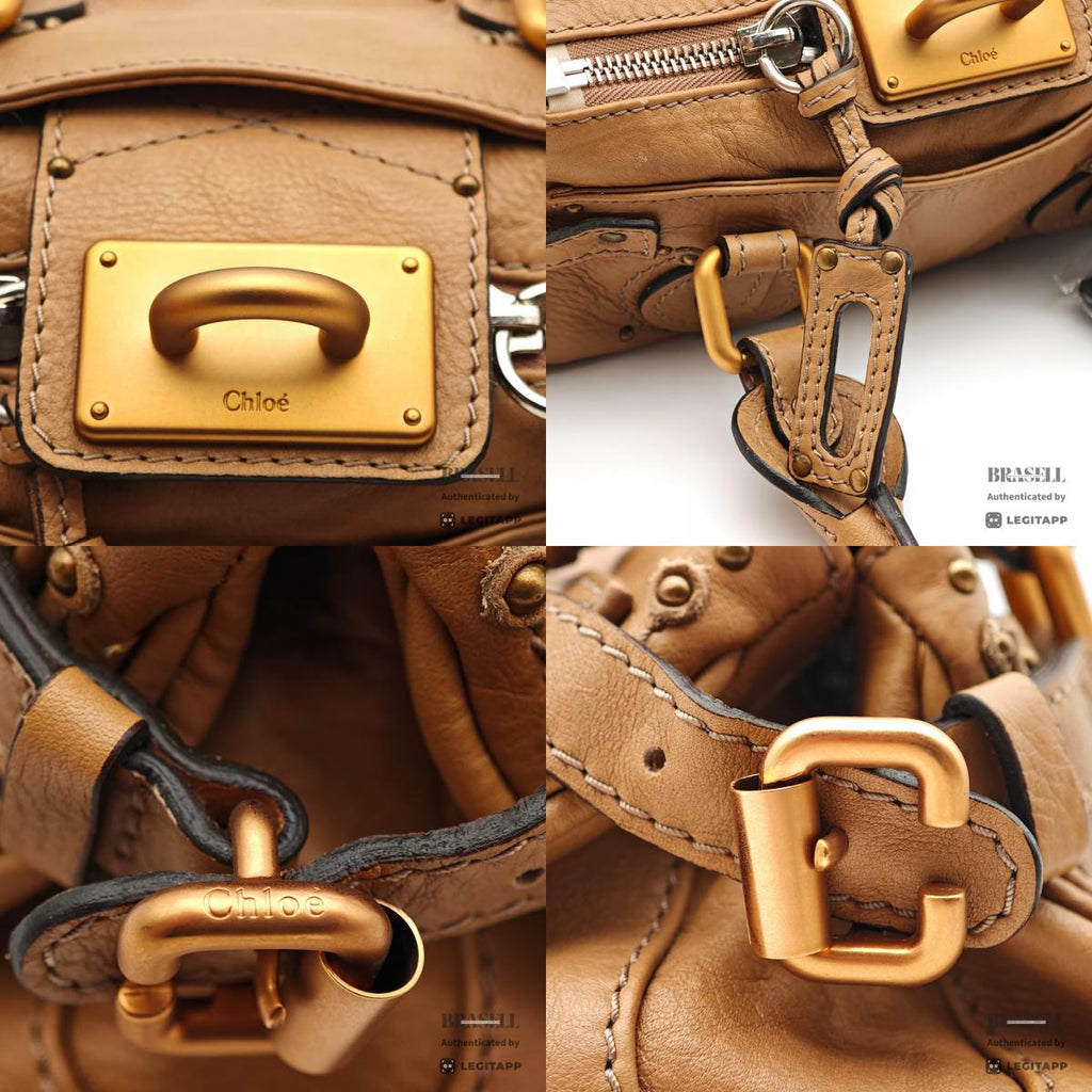 Chloé Mini Paddington Beige Leather Handbag Hardware【ImportFeeFREE】