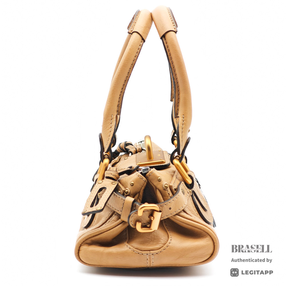 Chloé Mini Paddington Beige Leather Handbag Hardware【ImportFeeFREE】