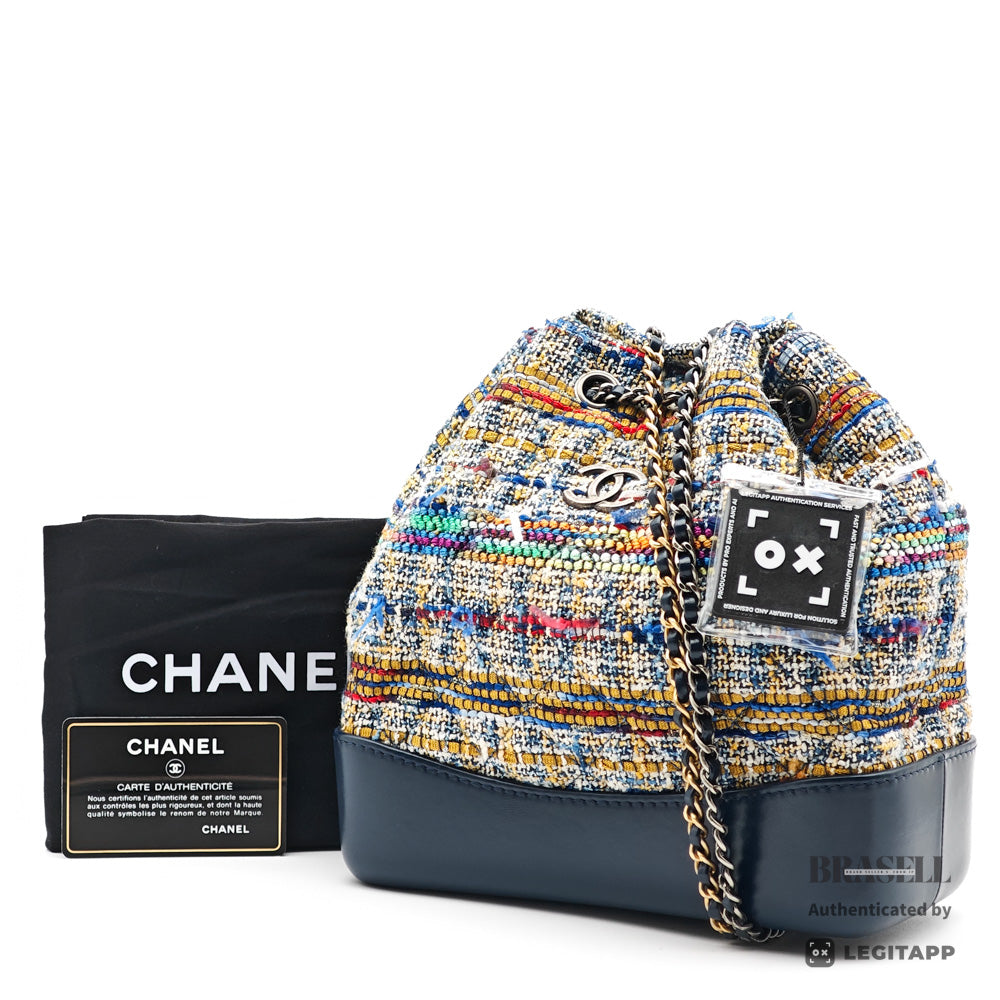 CHANEL Gabrielle Fringe Tweed Cotton Backpack 【ImportFeeFREE】