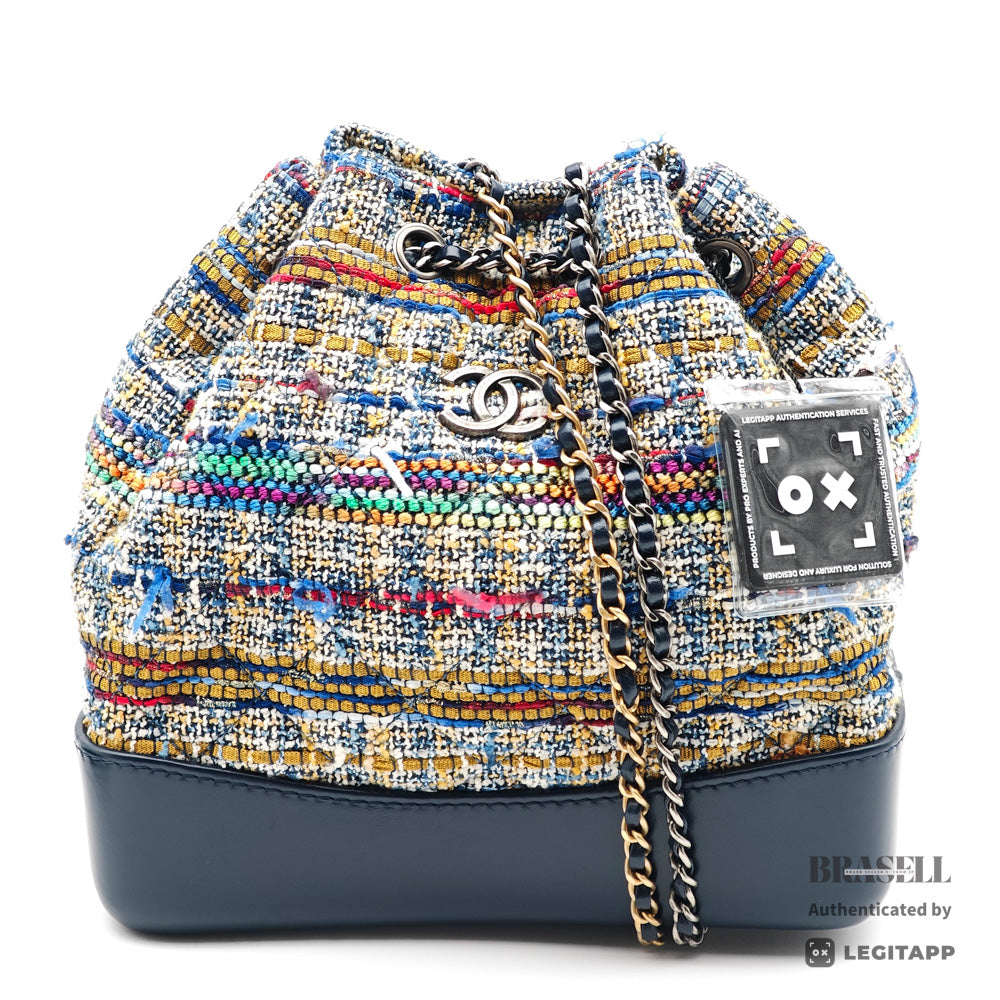 CHANEL Gabrielle Fringe Tweed Cotton Backpack 【ImportFeeFREE】