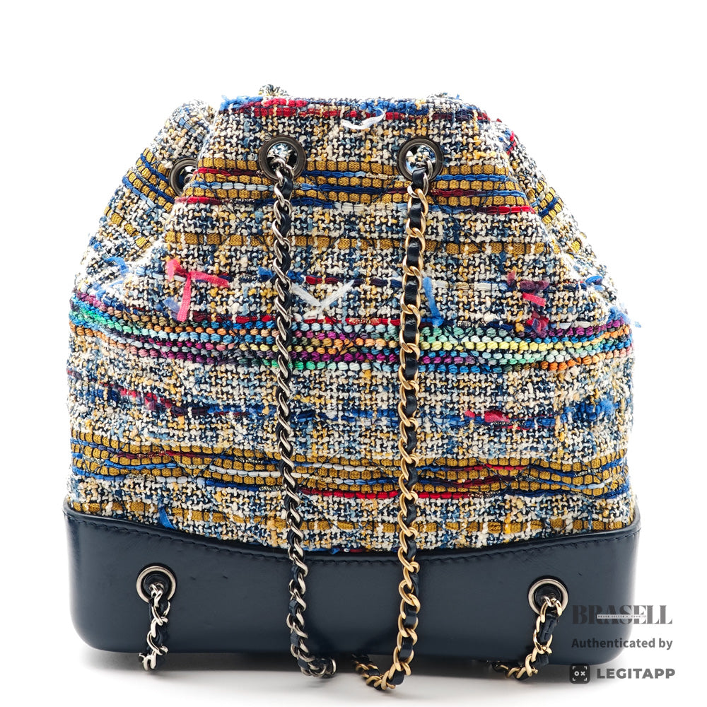 CHANEL Gabrielle Fringe Tweed Cotton Backpack 【ImportFeeFREE】