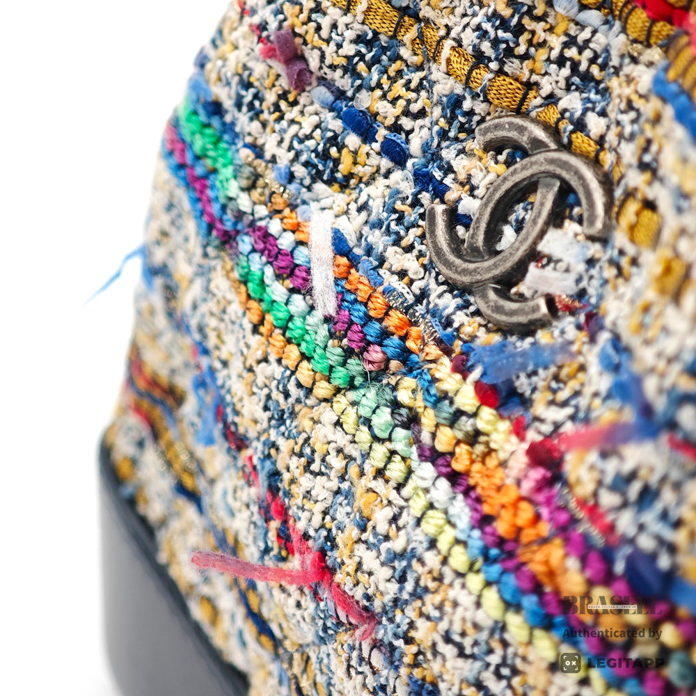 CHANEL Gabrielle Fringe Tweed Cotton Backpack 【ImportFeeFREE】