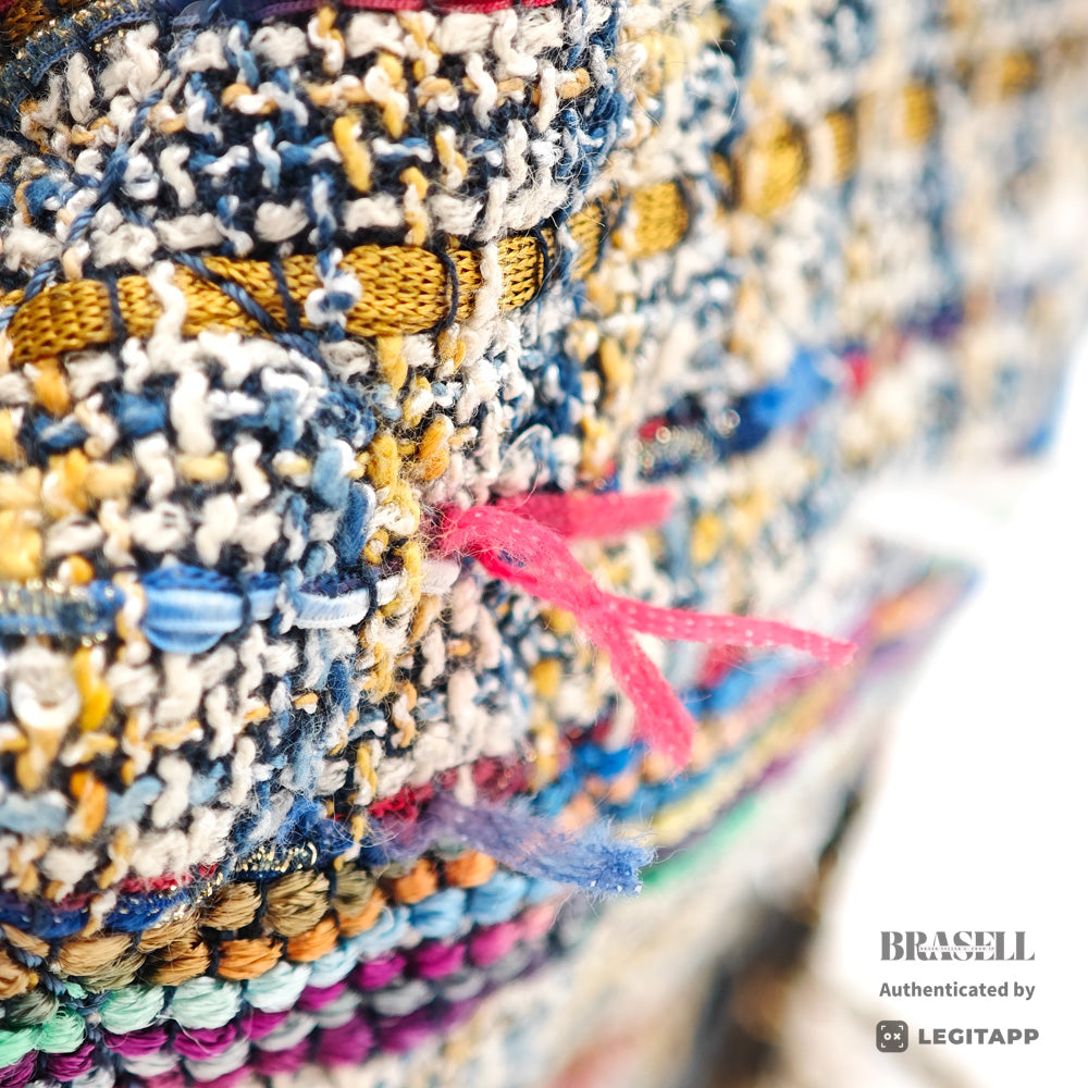 CHANEL Gabrielle Fringe Tweed Cotton Backpack 【ImportFeeFREE】