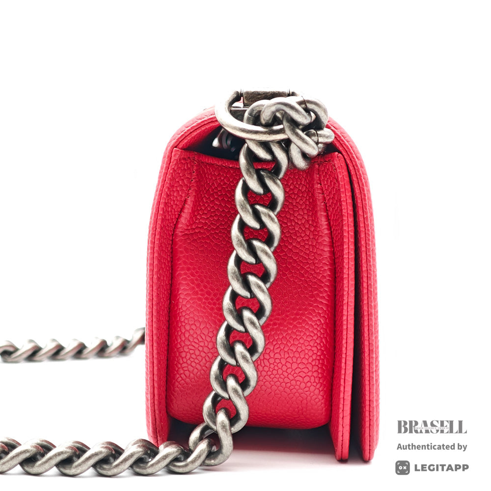 CHANEL Boy Chanel Chevron Leather Chain Shoulder Bag 【ImportFeeFREE】