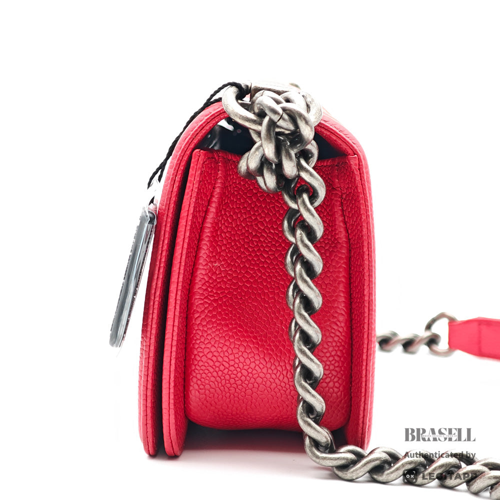 CHANEL Boy Chanel Chevron Leather Chain Shoulder Bag 【ImportFeeFREE】