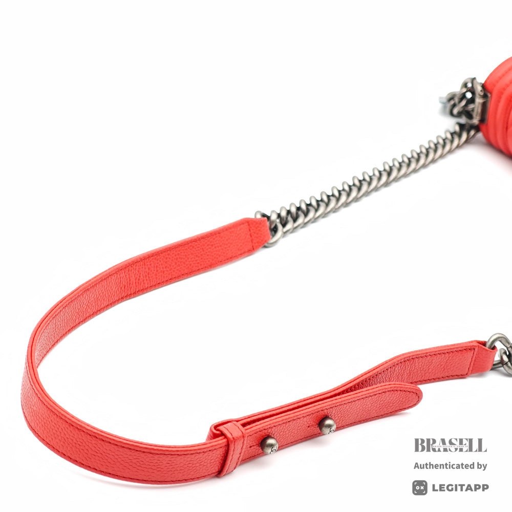 CHANEL Boy Chanel Chevron Leather Chain Shoulder Bag 【ImportFeeFREE】