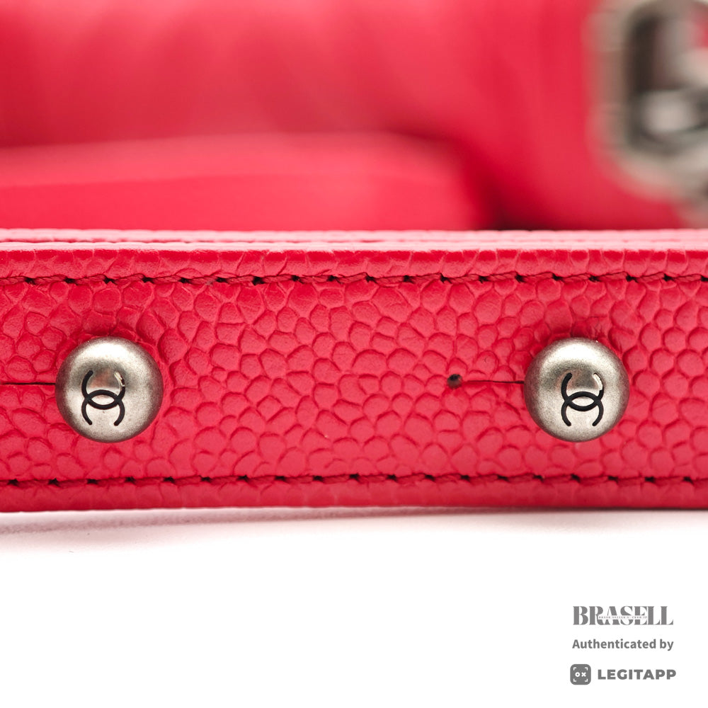 CHANEL Boy Chanel Chevron Leather Chain Shoulder Bag 【ImportFeeFREE】