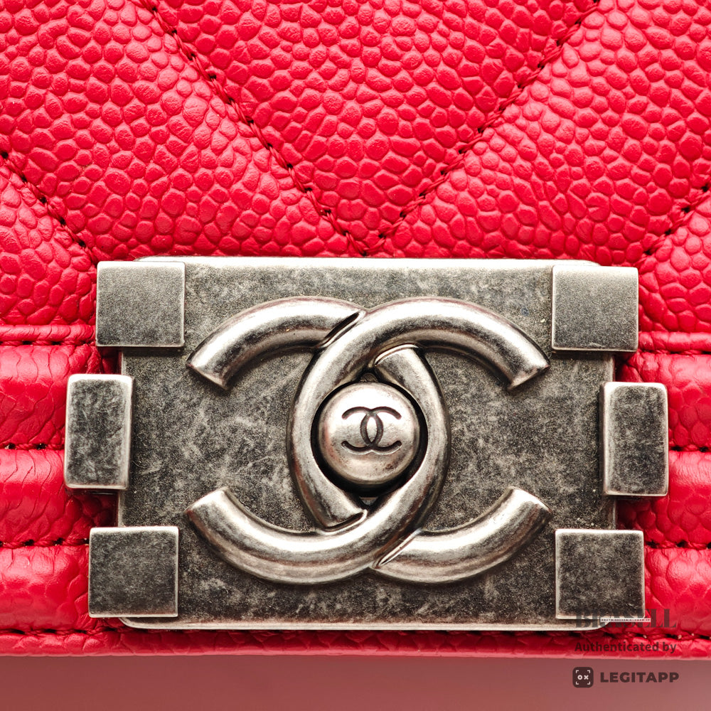 CHANEL Boy Chanel Chevron Leather Chain Shoulder Bag 【ImportFeeFREE】