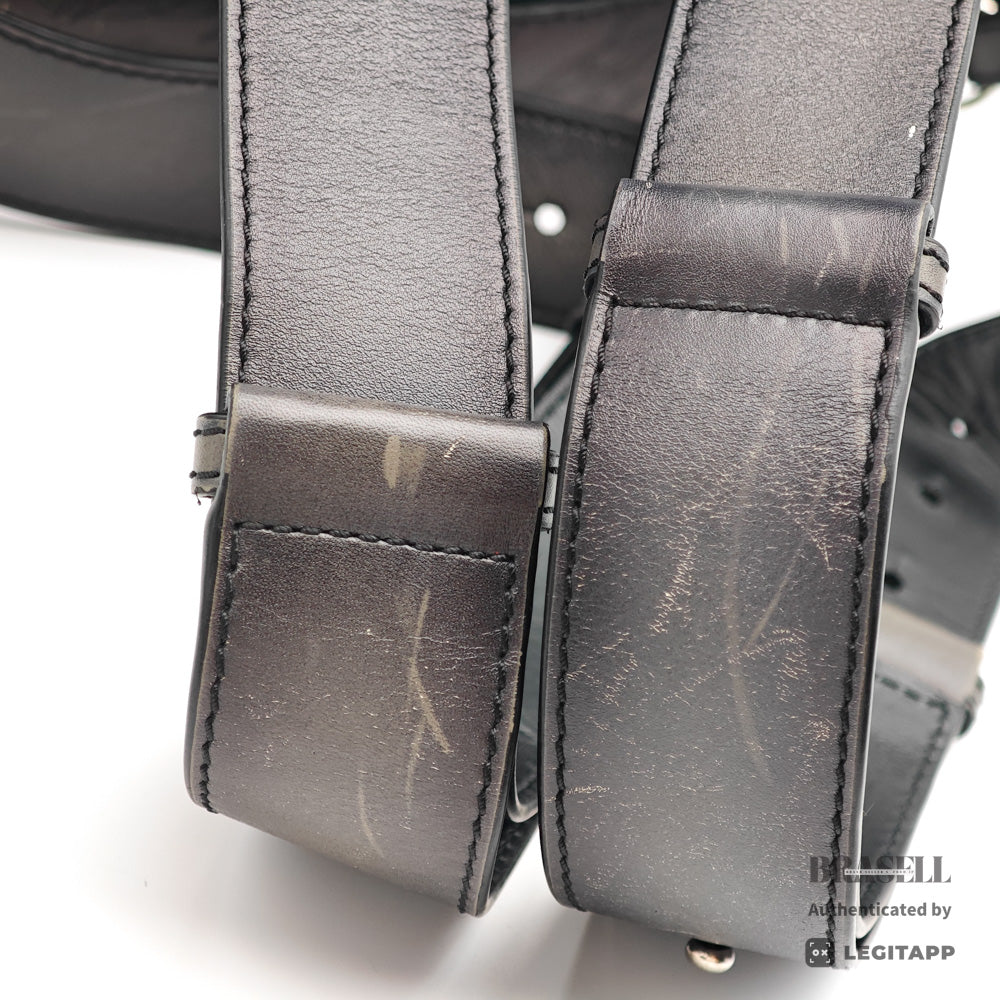 BERLUTI Premier Jour Scrit Leather Black Backpack 【ImportFeeFREE】
