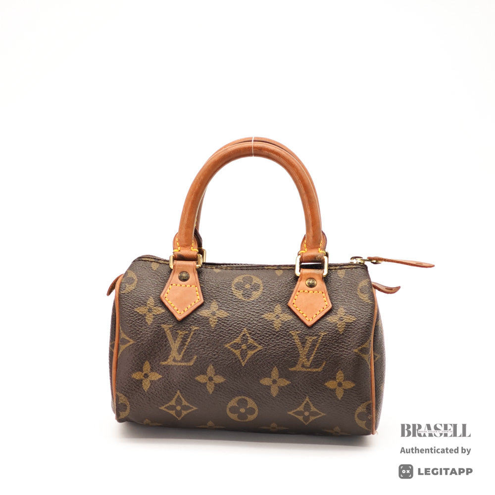 LOUIS VUITTON Mini Speedy Monogram Canvas Brown Hand Bag 【ImportFeeFREE】