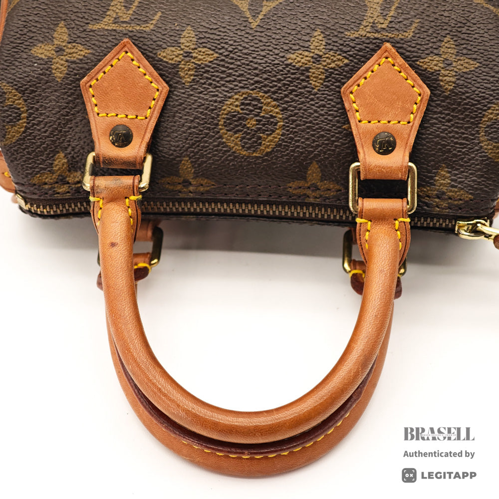 LOUIS VUITTON Mini Speedy Monogram Canvas Brown Hand Bag 【ImportFeeFREE】