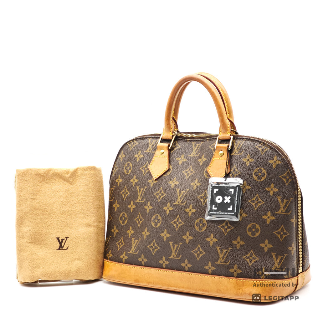 LOUIS VUITTON Alma PM Monogram Canvas Brown Hand Bag M53151 【ImportFeeFREE】